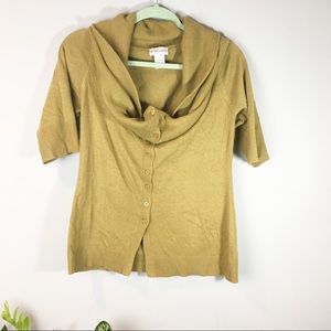 SOFT SURROUNDINGS•Chartruese Cowl neck cardigan SMALL